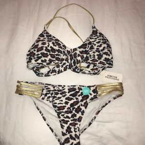 New FOREVER 21 Bikini Swimsuit Animal Print